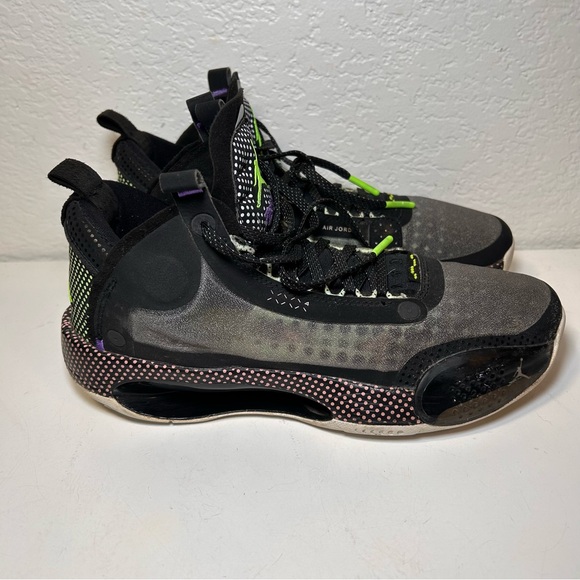 NIKE AIR JORDAN 34 LOW VAPOR GREEN SHOES Women’s 8 Kids 6.5Y - Picture 4 of 7